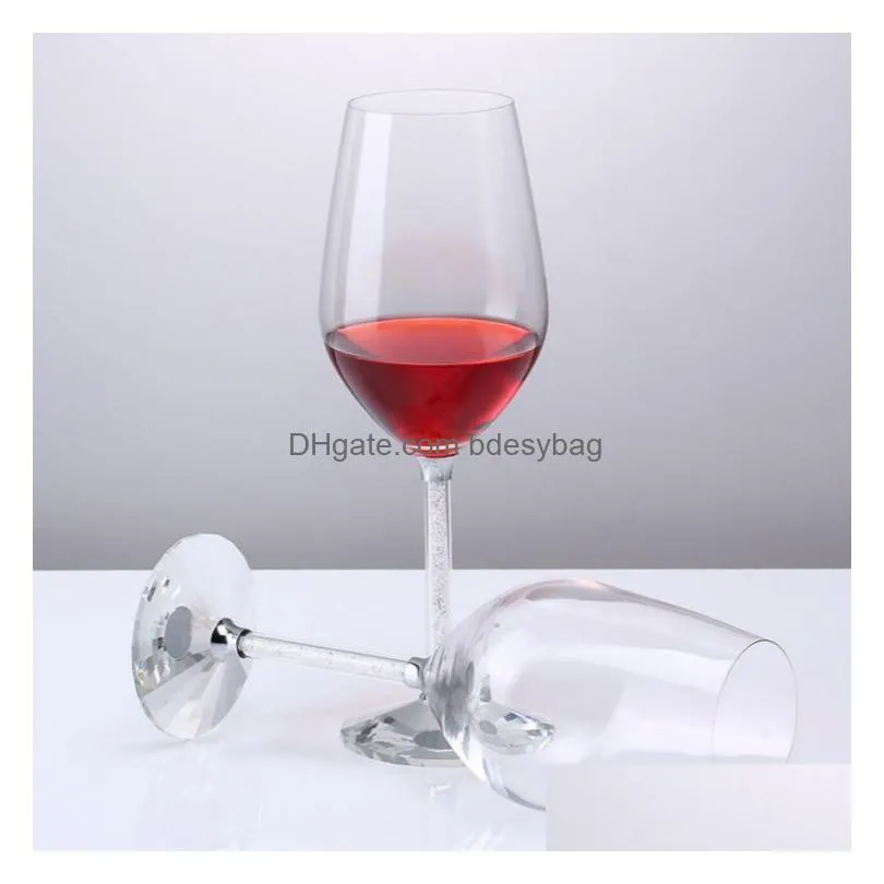Wine Glasses 350-470Ml Whisky Crystal Wedding Toasting Champagne Flutes Glasses Drink Cup Party Marriage Wine Decoration Cups For Part Dhk6U