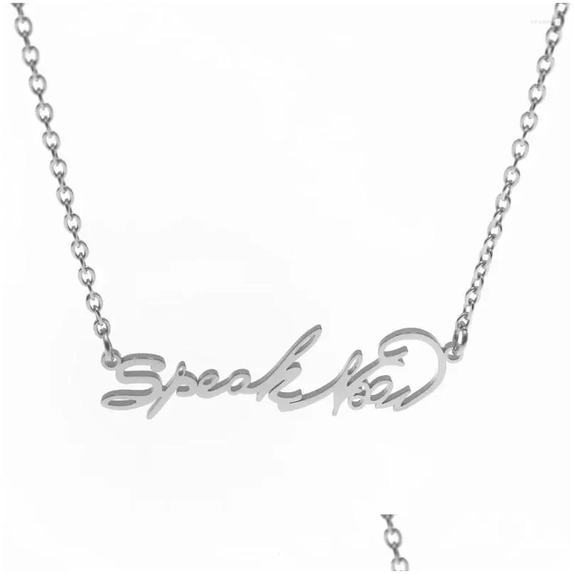 Chains Chains Taylor 1989 Necklace Stainless Steel Chian Speak Now Women Lover Accessories Gifts For Swiftie Fans Drop Delivery Jewelr Ots5E
