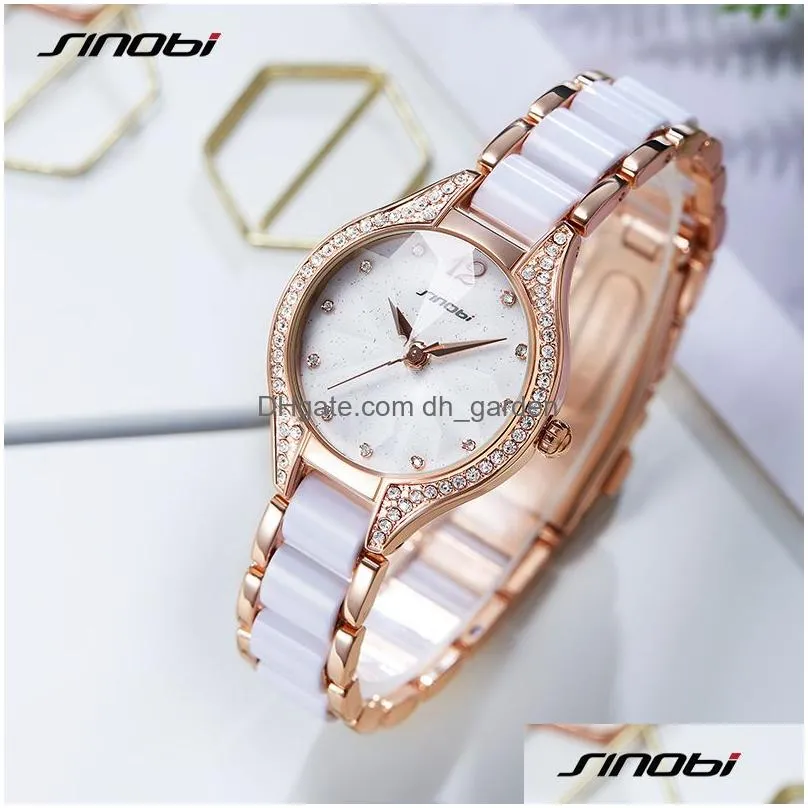 Wristwatches Elegant Fashion Watch Women Watches Ladies Luxury Clock Golden Diamond Drop Quartz Wristwatch Drop Delivery Watc Dhgarden Otjwh