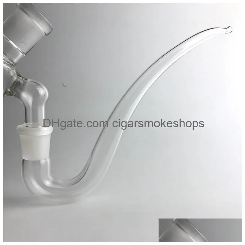 glass bong j hook adapter for ash catchers 14mm 18mm female glass straw curve tube pipes diy smoking accessories