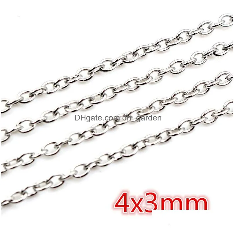 Chains 5 Meters/Lot Never Fade Stainless Steel Mti Styles Necklace Chains For Diy Jewelry Making Findings Accessories Handma Dhgarden Otmkp