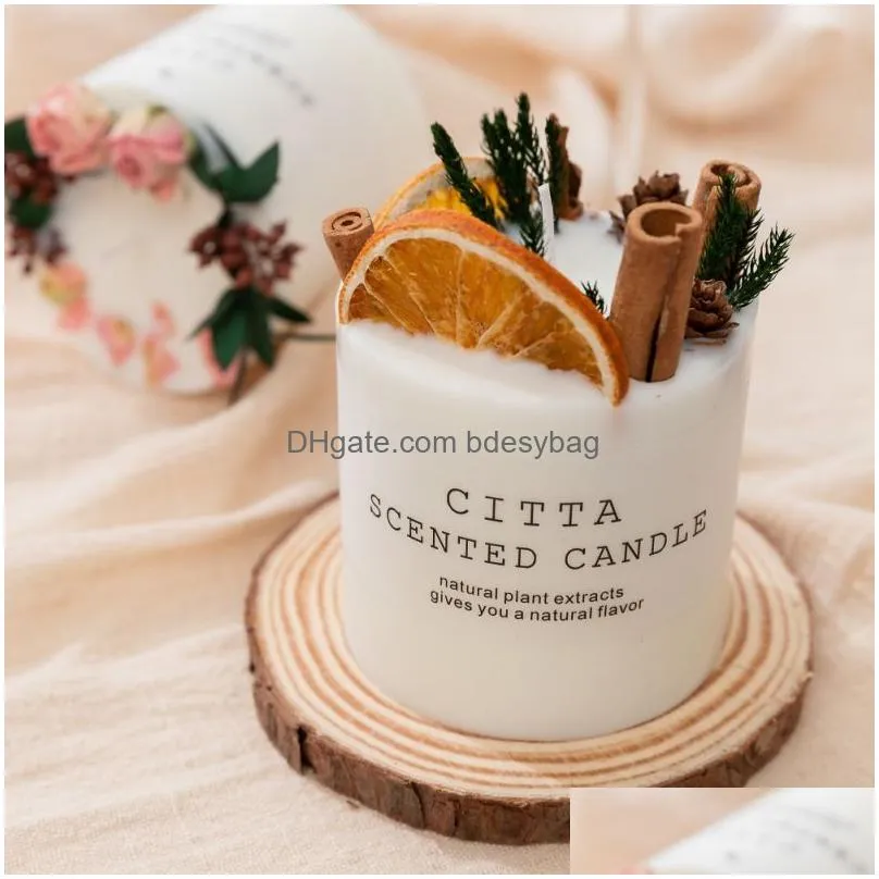 Scented Candle Creative Scented Candle Aromatherapy Candles Soy Wax Romantic Pillar Christmas Decoration Home Fragrances Drop Delivery Dhzfa