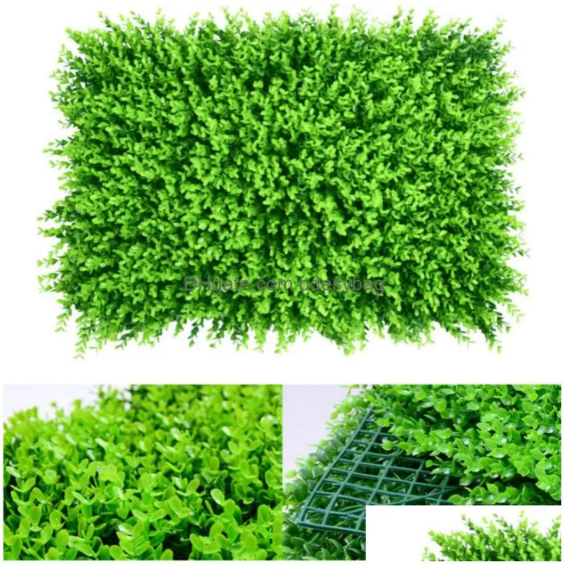 Faux Floral & Greenery 40X60Cm Faux Greenery Artificial Green Plant Lawns Carpet For Home Garden Wall Landsca Greenerys Plastic Lawn D Dhqps