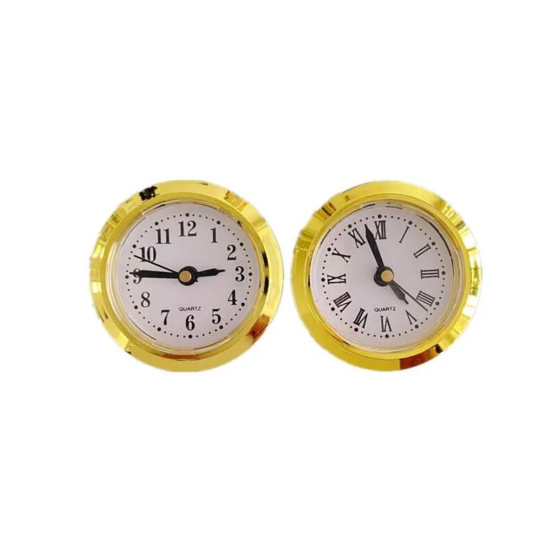 5 pack 50mm round clock insert built in roman and arbic numerals roman for fit up repair desk quartz clock replacement kits