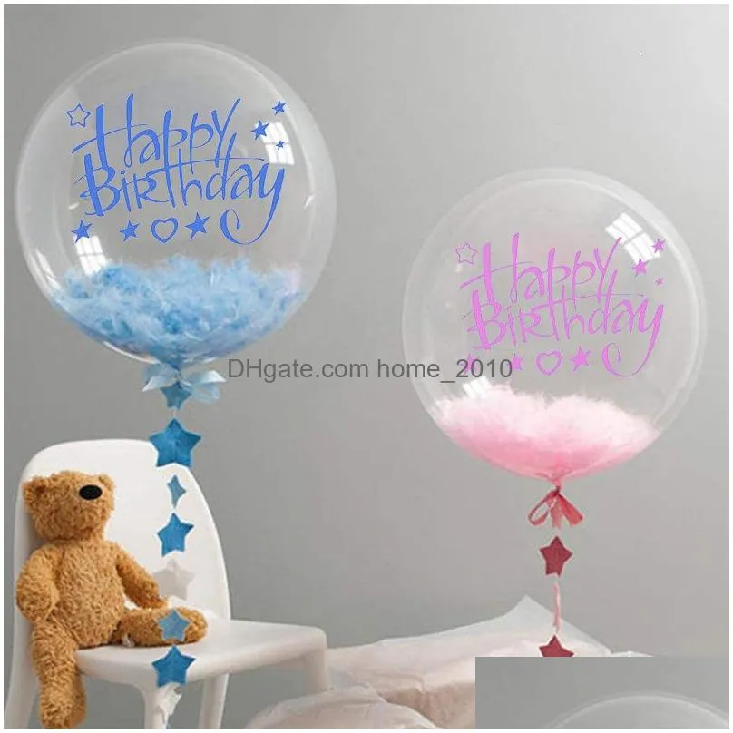party decoration happy birthday balloon sticker bobo stickers pvc letter decals wedding decorations 230920