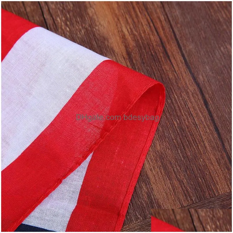 Other Dog Supplies Creative Pet Dog Bib Stripe Star Double Side Layer America Flag Collar Costume Saliva Towel Necktie Drop Delivery H Dhoke