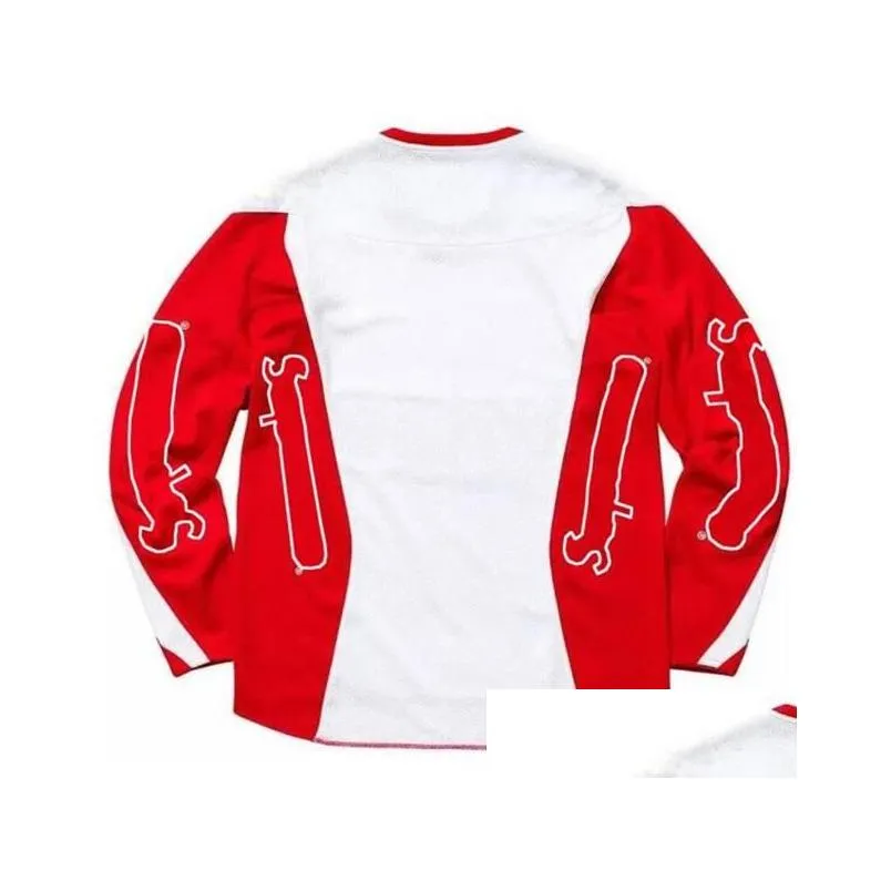 motorcycle downhill jersey long sleeves motocross polyester quick-drying t-shirt the same style is customized