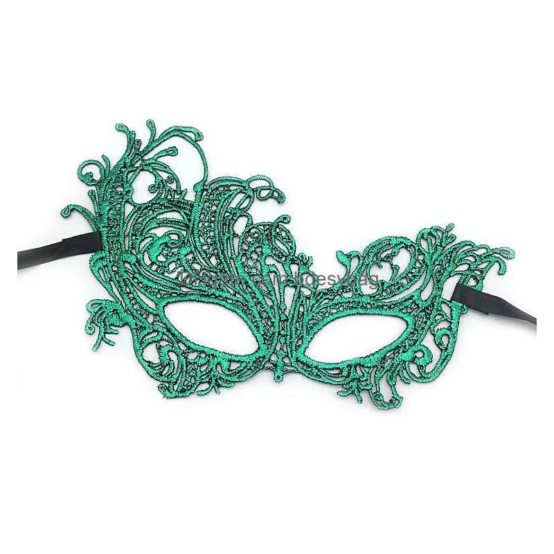 Party Masks Women Y Lace Eye Mask Party Masks For Masquerade Halloween Venetian Costumes Carnival Anonymous Drop Delivery Home Garden Dhgrx