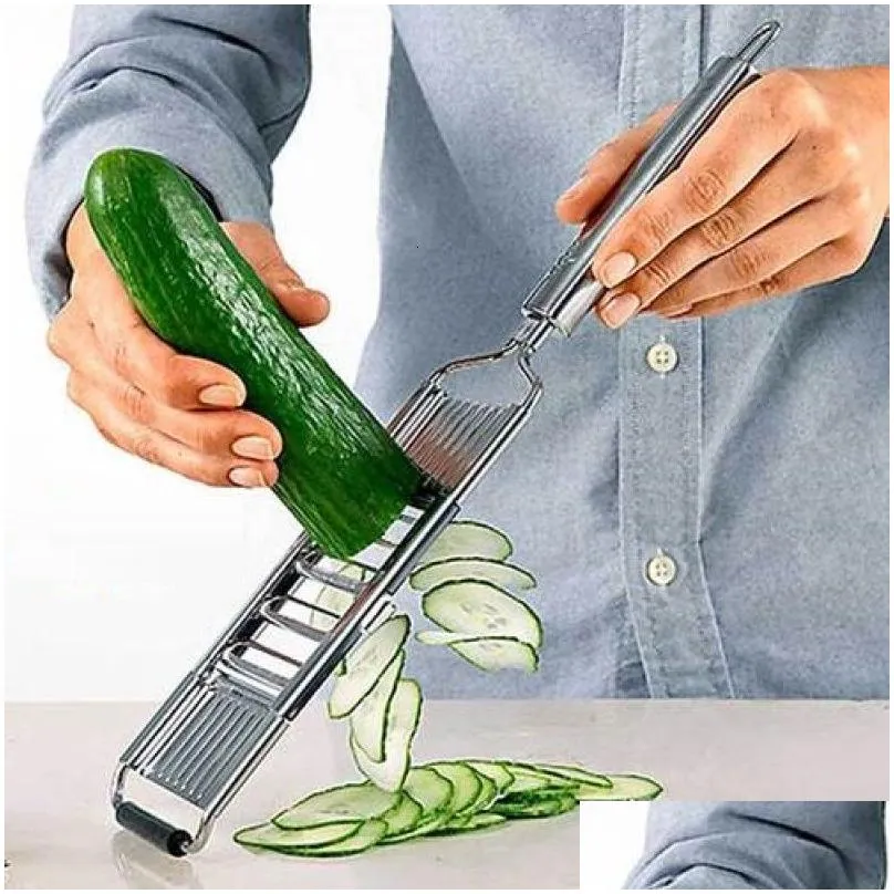 Fruit Vegetable Tools Multi Vegetable Slicer Stainless Steel Shredder Cutter Grater Slicer Adjustable Kitchen Tool Onion Cabbage Replaceable Blade