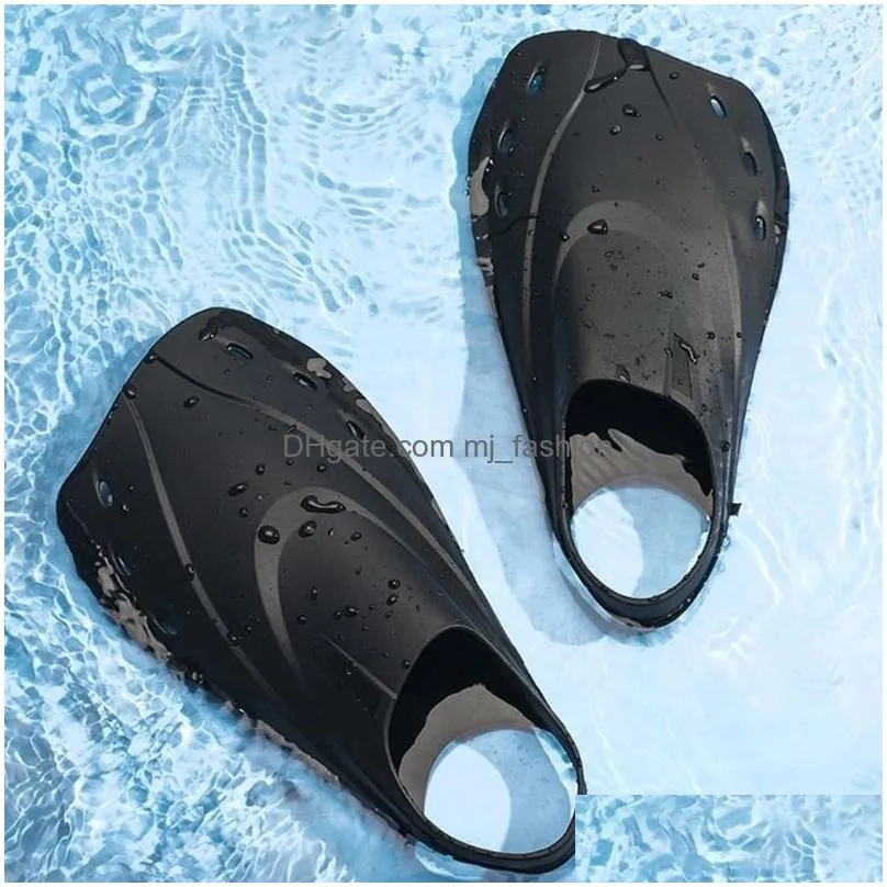 Fins & Gloves Fins Gloves 1 Pair Snorkel Open Heel Swim Pers Short For Snorkeling Diving Ming Adt Men Womens 230311 Drop Delivery Spor Dhrqh