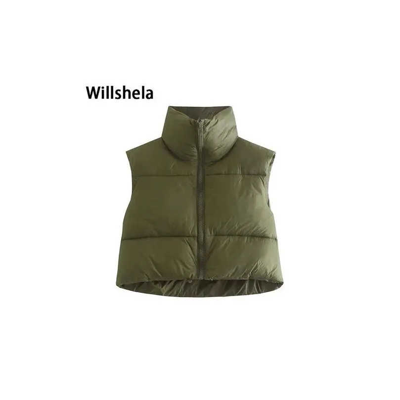 womens vests willshela women fashion high neck cropped waistcoat puff vest casual woman sleeveless jacket chic lady winter warm outfits