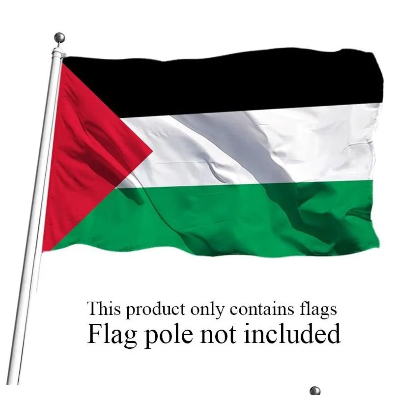 Banner Flags Zk20 100% Polyester 3 X 5 Ft 90X150Cm Palestine Flag Wholesale Factory Drop Delivery Home Garden Festive Party Supplies Otwlb