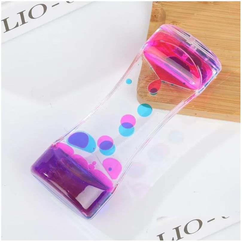 other clocks accessories double color dynamic oil drop leak hourglass toys hourglasses ornaments liquid timer beautiful waist crafts