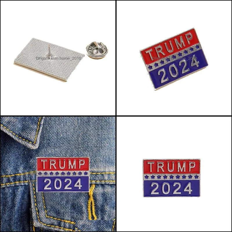 2024 trump brooch party favor us election metal pin american brooches creative gift 1.7x2.8cm