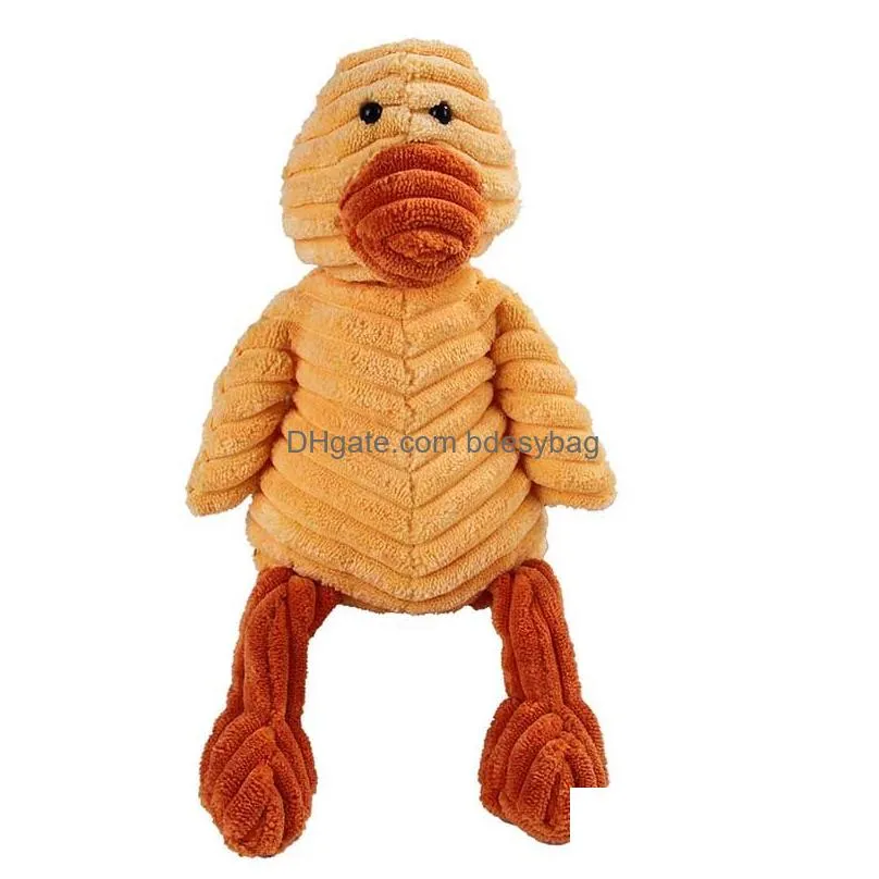 Dog Toys & Chews Creative Corduroy Dog Toys For Small Large Dogs Animal Shape Plush Pet Puppy Squeaky Chew Bite Resistant Toy Pets Acc Dh5Z4