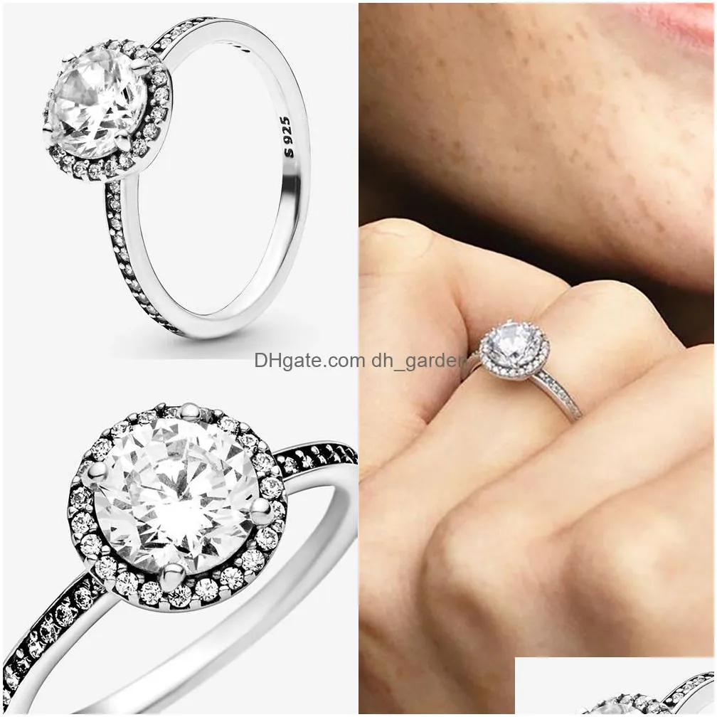 Band Rings Sier Princess Tiara Crown Ring Sparkling Love Heart Cz Rings For Women Engagement Jewelry Anniversary Drop Deliver Dhgarden Ot8Nu