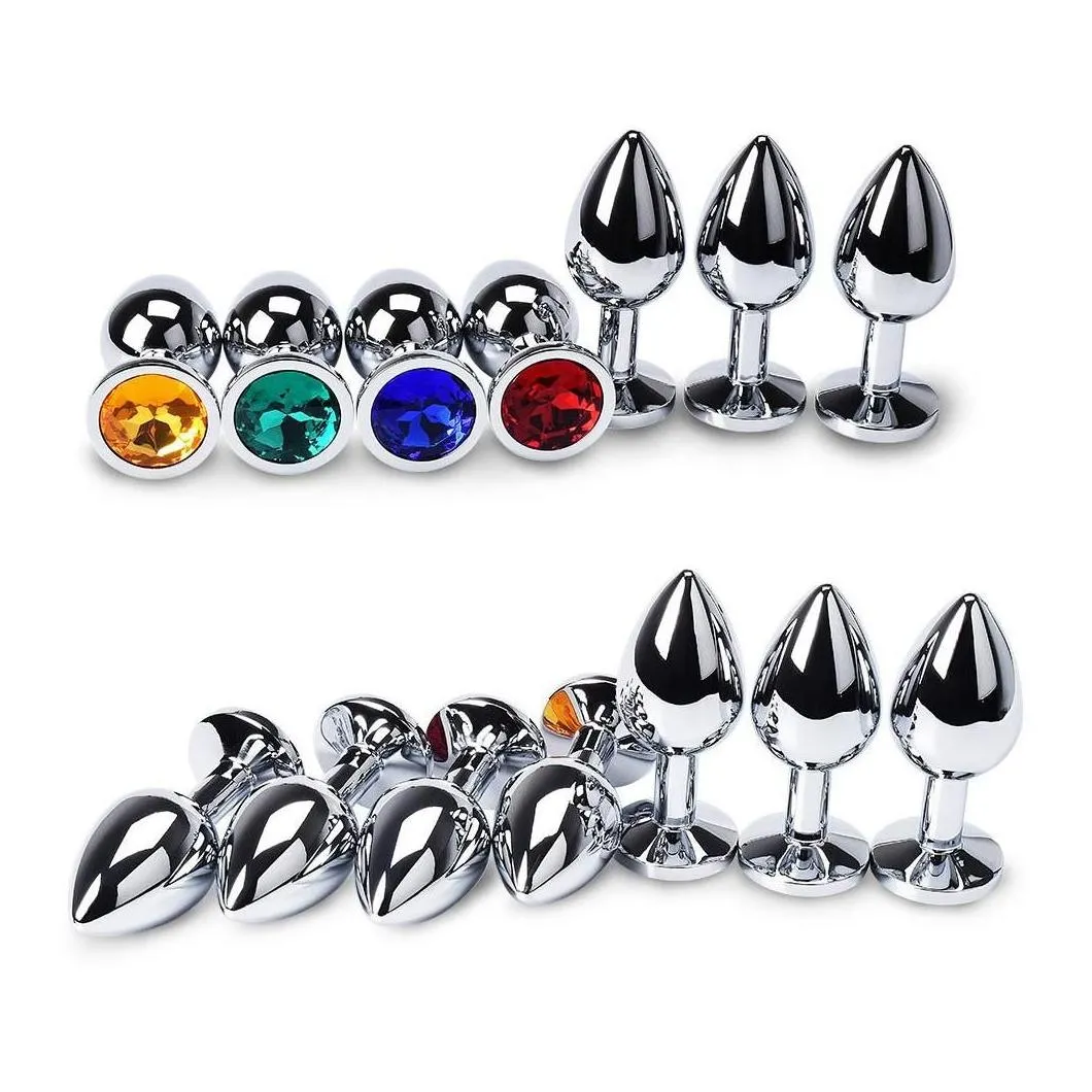 Other Health Beauty Items Metal Butt Plugs Anal Plug Unisex Stopper 3 Different Size Men/Women Toys Trainer For Couples Drop Delive