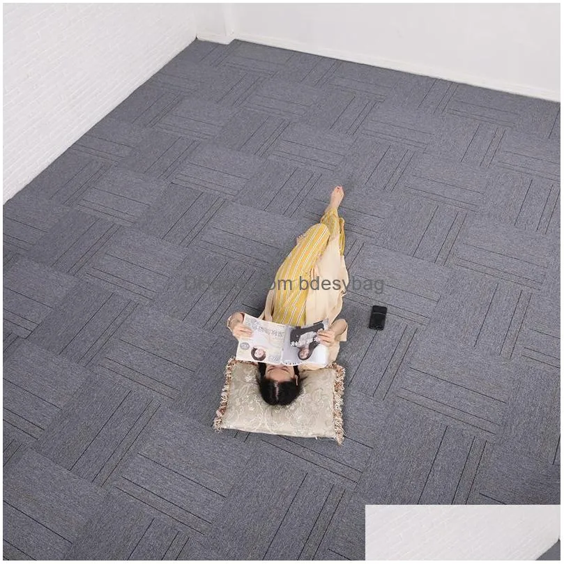 Carpets 50X50Cm Splice Carpet Tile Bedroom Room Area Rug For Bussiness Office Large Set Of Home Textile Drop Delivery Home Garden Home Dhp3X