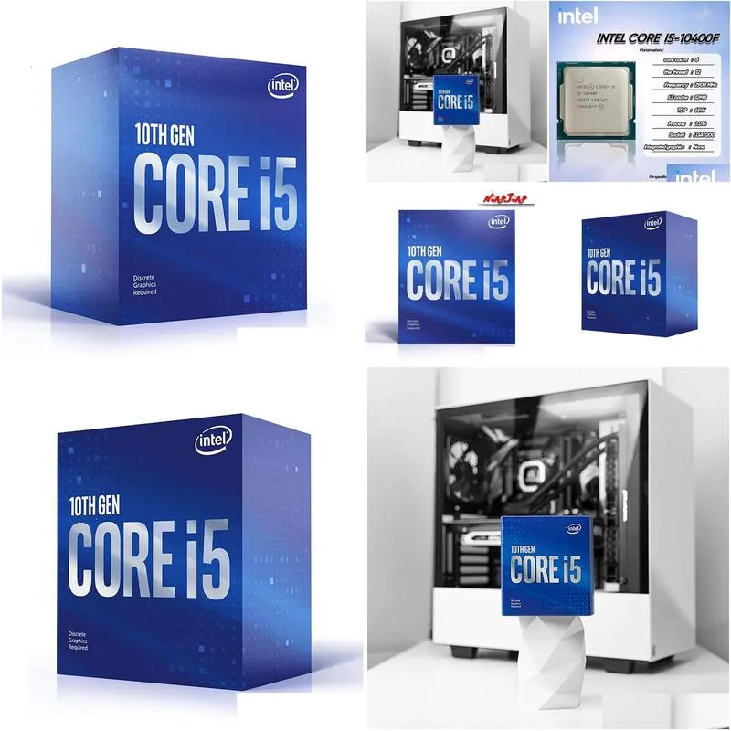 CPUs Intel Core i510400F i5 10400F 29 GHz SixCore TwelveThread CPU Processor 65W LGA1200 Sealed and with cooler 230109