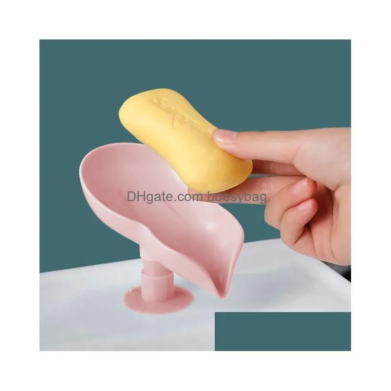 Soap Dishes Soap Holder Washbasin Box Dishes Bathroom Shower Stand Sponge Storage Plate Tray Accessories Gadget Drop Delivery Home Gar Dh2Ct