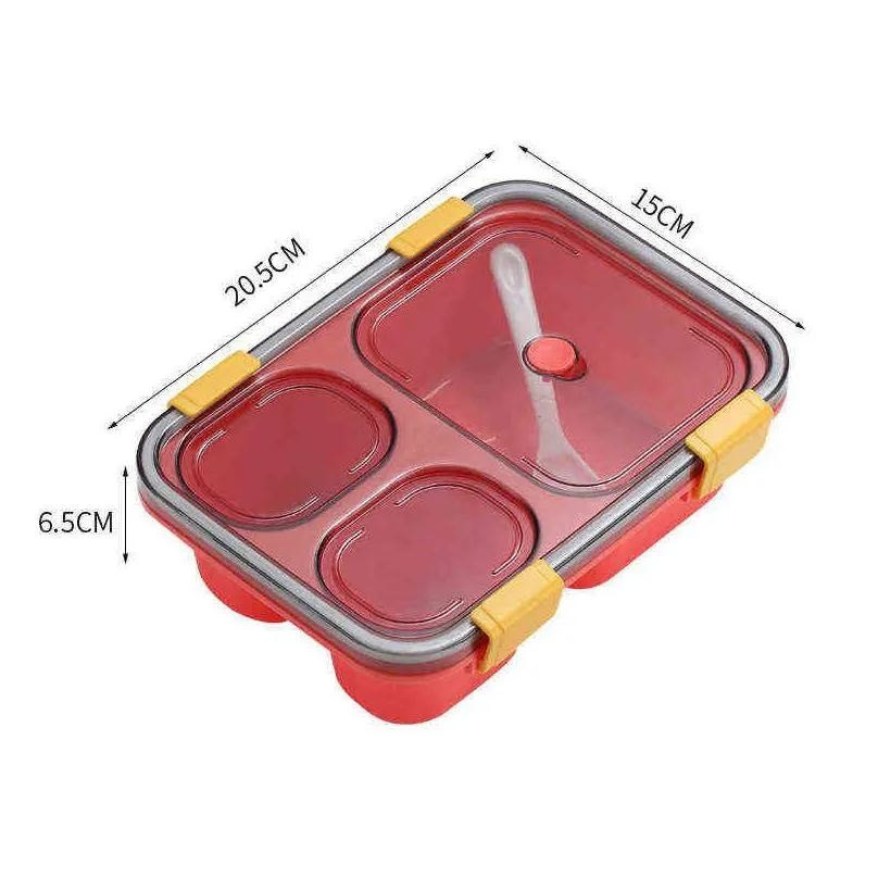 Portable Outdoor Bento box japanese style food storage containers Leak-Proof lunch box for kids with Soup Cup Breakfast Boxes 211108