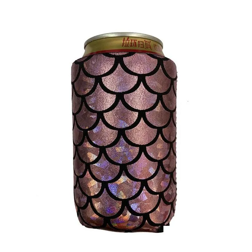 mermaid 330ml neoprene beer coolies for 12oz cans and bottles drink coolers diy custom wedding party lx3129