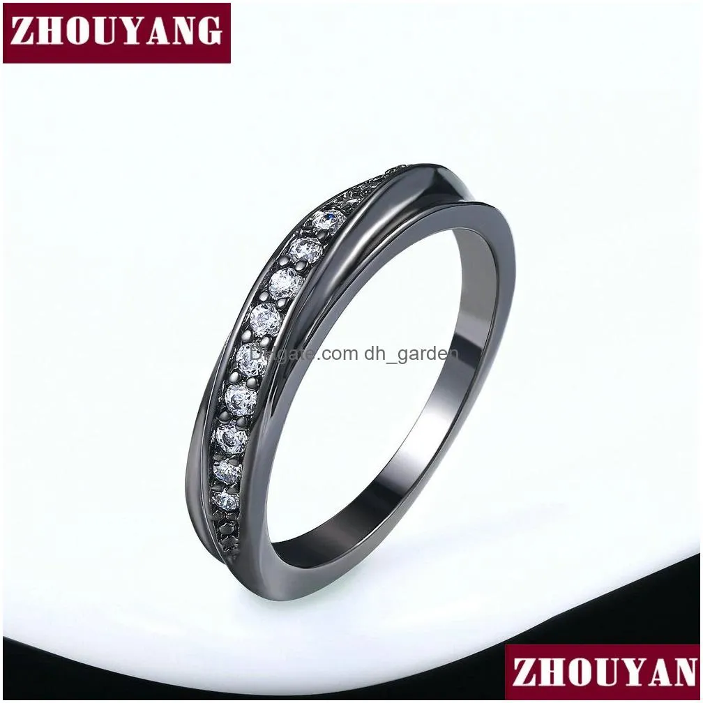 Band Rings Wedding Ring For Women Lovers Simple Cubic Zirconia Rose Gold Color Fashion Jewelry Zyr314 Zyr317 Drop Delivery Je Dhgarden Ot6Cn