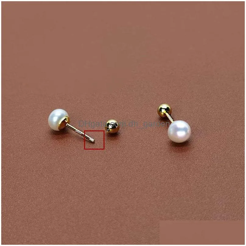 Stud 1 Pc Stainless Steel Pearl Ear Studs Earrings For Women/Men 5Mm Tragus Cartilage Piercing Jewelry Drop Delivery Jewelry Dhgarden Otk3Q