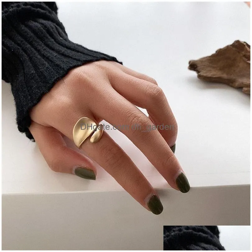 Band Rings Simple Open Rings For Women Gold Fashion Korean Street Girl Wedding Adjustable Knuckle Finger Jewelry Drop Deliver Dhgarden Ot5Ki