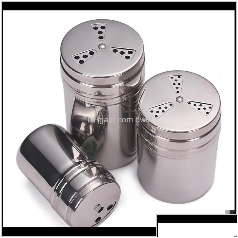 Tools Kitchen, Dining Bar Home & Garden Drop Delivery 2021 Stainless Steel Spice Sugar Salt Pepper Herb Shaker Jar Cook Connt Seasoning