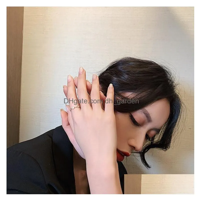 Band Rings Classic Small Round Rings Japanese Luxury Jewelry European And American Women Y Index Finger Student Opening Ring Dhgarden Otlpk