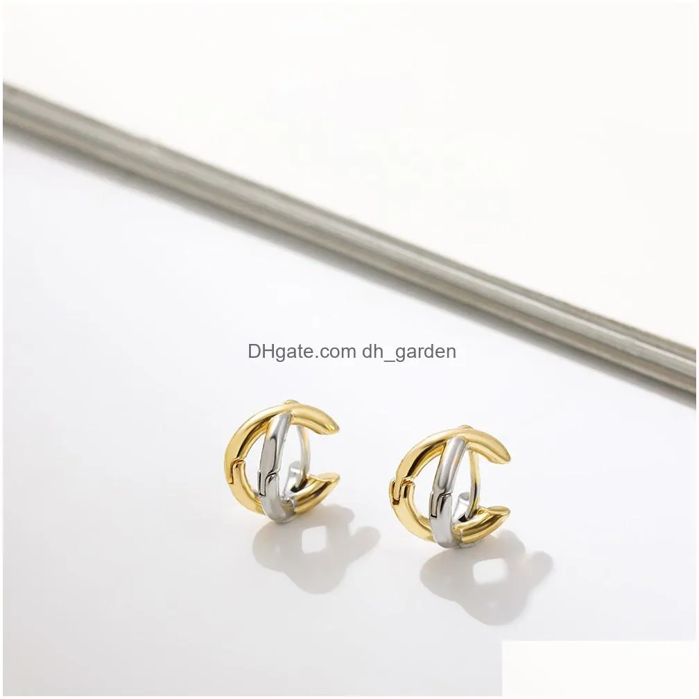 Hoop & Huggie Punk Mixing Metal Criss-Cross Earrings For Women Geometric Small Ear Bone Aros Hie Hoops Jewelry Drop Delivery Dhgarden Otefy