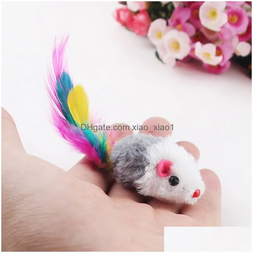 colorful cat toy lovely mouse for cats dogs funny fun plush playing toys pet supplies