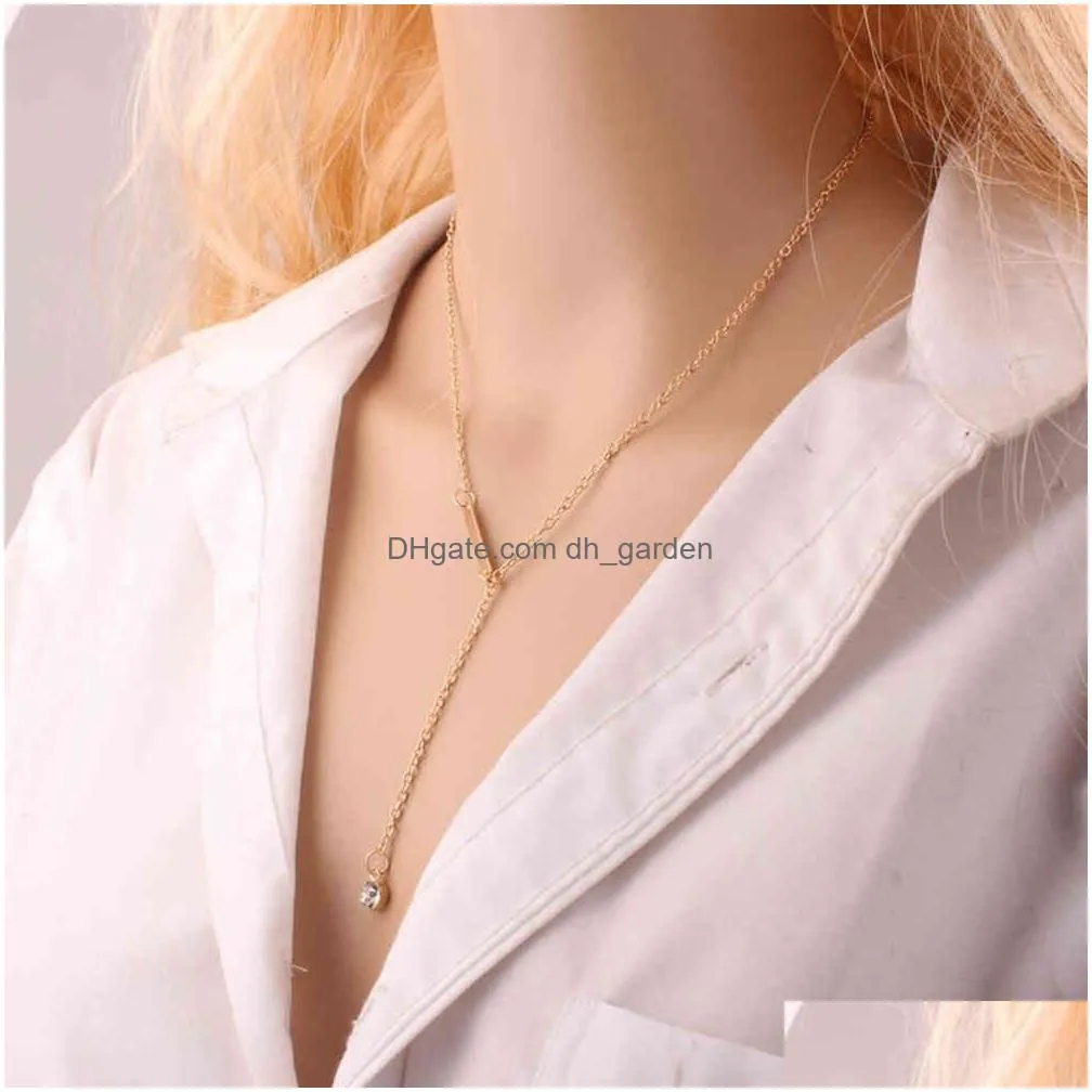 Pendant Necklaces New Fashion Simple Star Moon Pendant Necklace For Women Bijoux Maxi Statement Necklaces Collier Jewelry Dr Dhgarden Otram