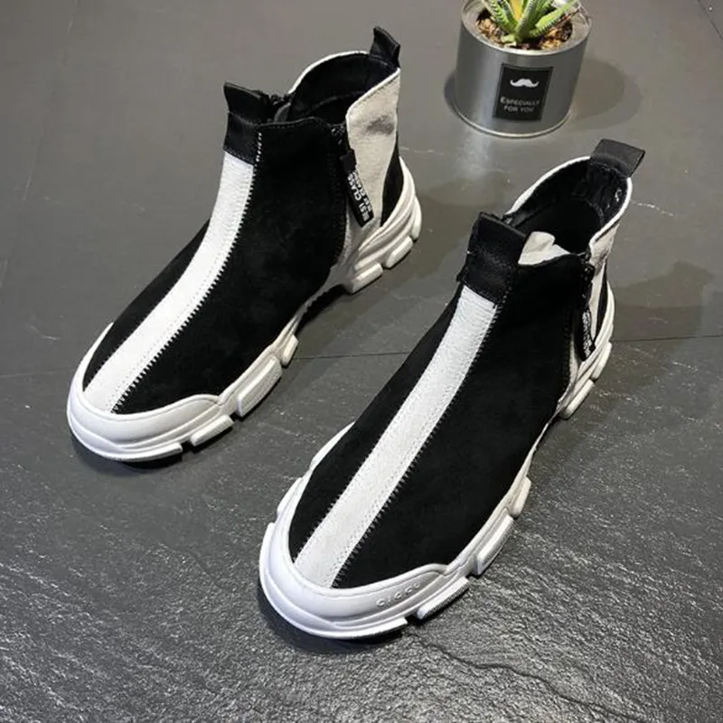 High top boots new type man small white shoe tide Korean version casual Zapatillas Hombre b3