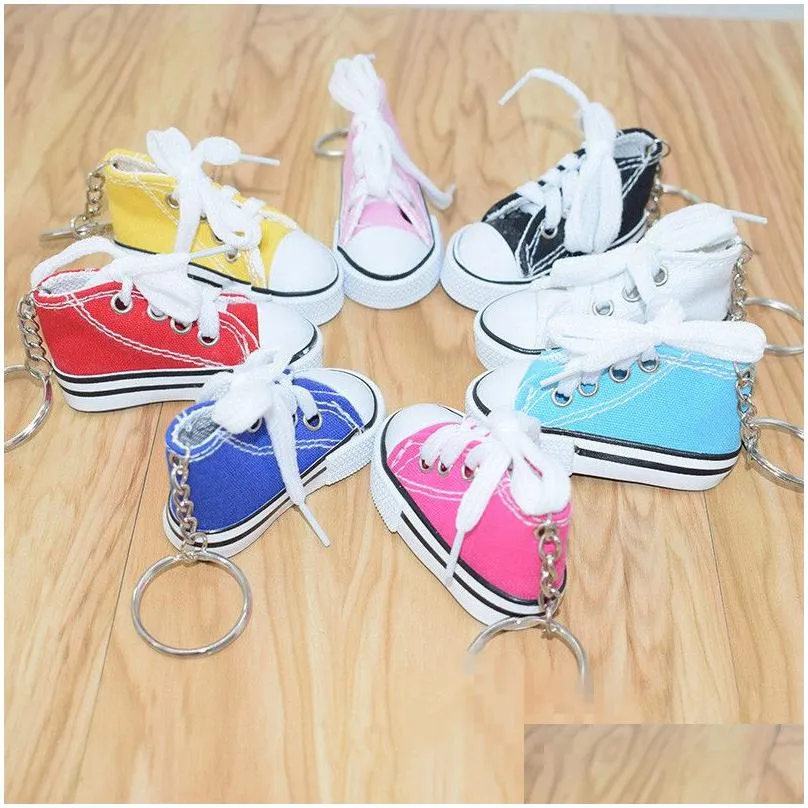 Keychains & Lanyards Mini Shoes Keychain Bag Charm Woman Men Kids Key Ring Holder Gift Chic Sneaker Car Pendant25655 Drop Delivery Fas Otbfr