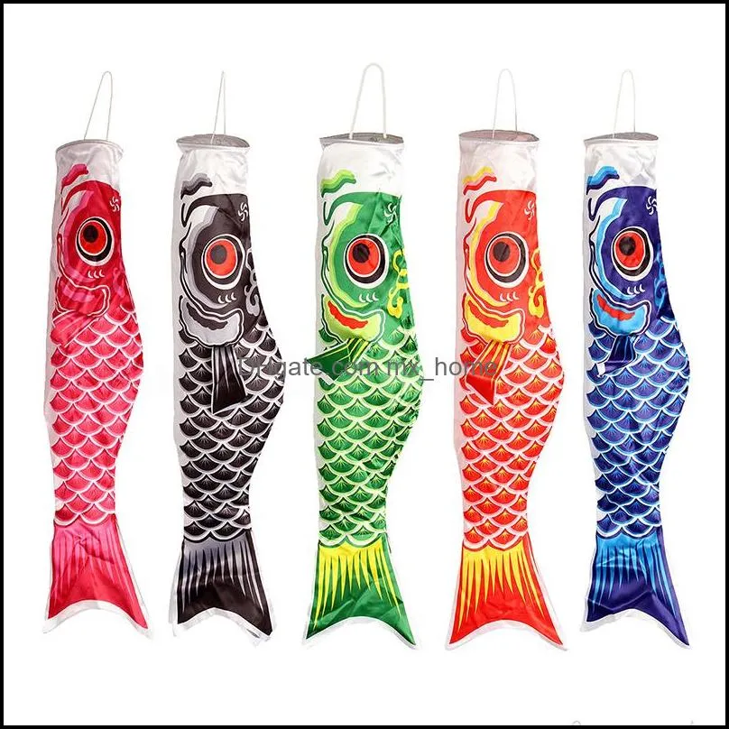 40/70/100 cm japan style carp wind sock flag wind chimes hanging decorations yard koinobori hanging decor 265902