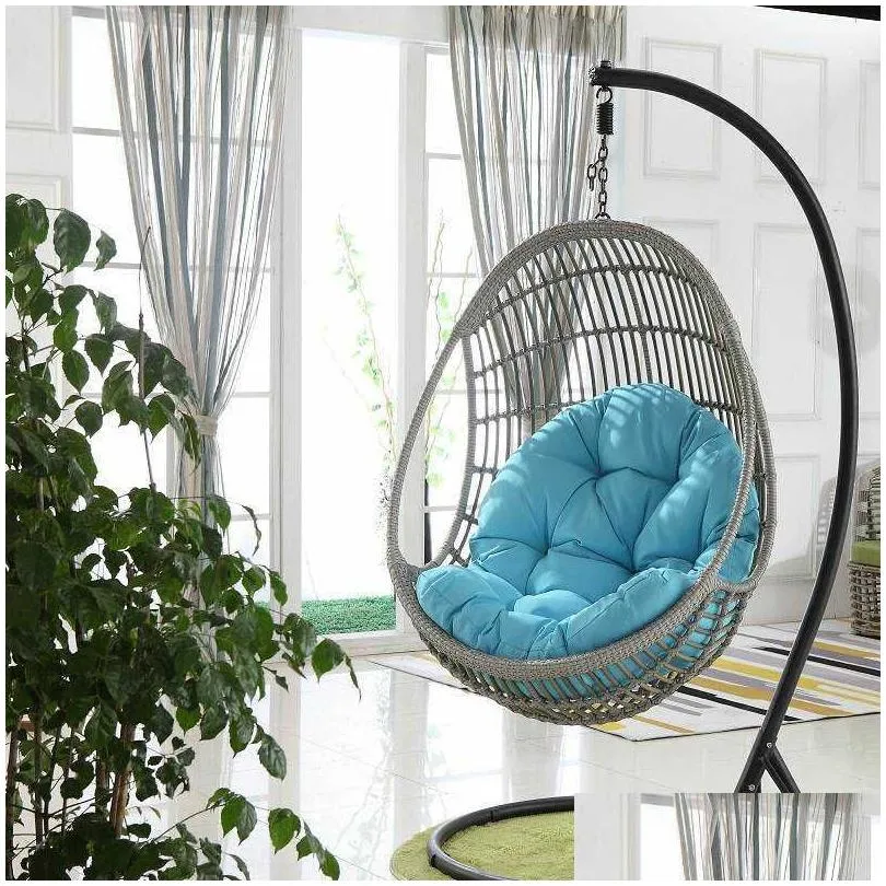 Hammocks Egg Swing Hammock Cushion Hanging Basket Cradle Rocking Cushion Garden Outdoor Indoor Home Decor No Swing R230613