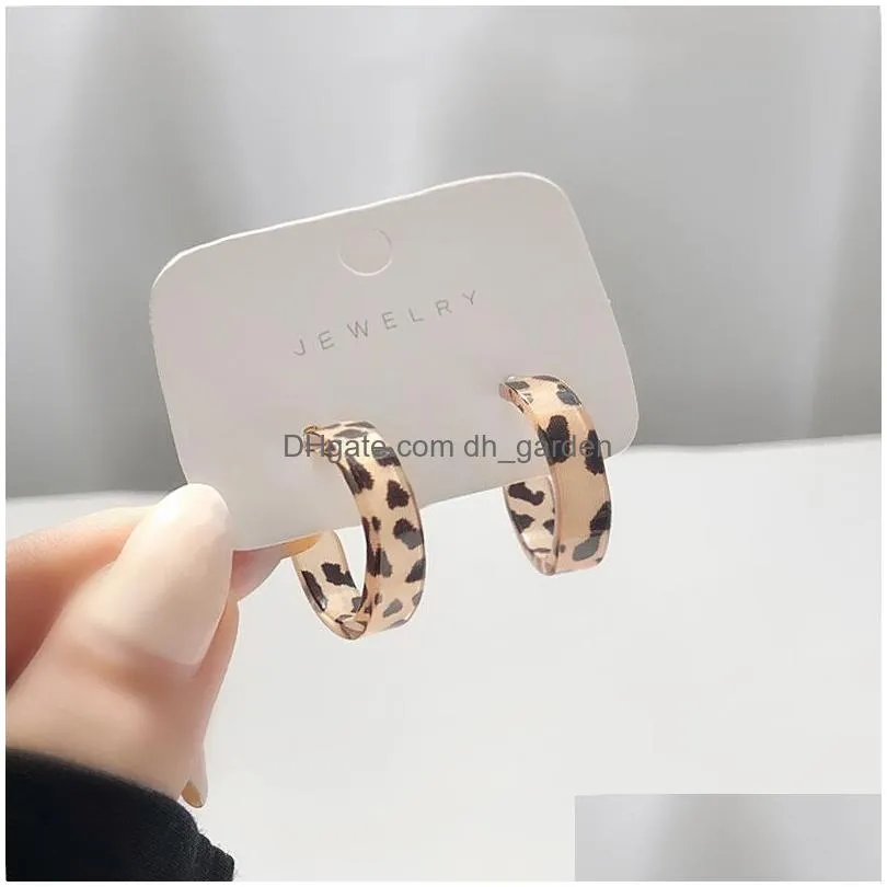 Hoop & Huggie Acrylic Hoop Earrings Women Fashion Stud Retro Trend Twist Elegant Ring Earring Drop Delivery Jewelry Earrings Dhgarden Ot2Zx