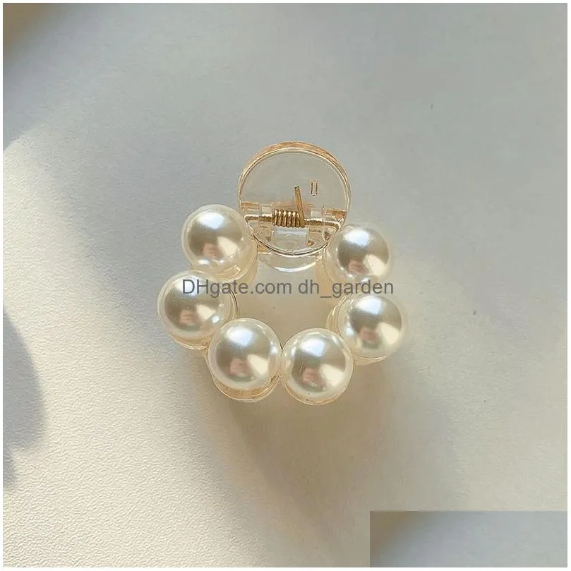 Hair Clips & Barrettes Sweet Mini Round Pearl Hair Clips For Women Girls Claw Chic Barrettes Crab Styling Fashion Accessorie Dhgarden Otzip