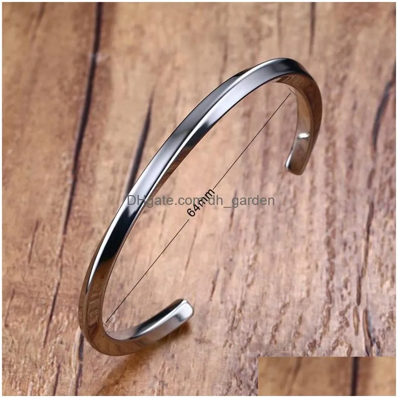 Bangle Vintage Stainless Steel Bangle For Men Women Mobius Twisted Cuff Bracelet Uni Drop Delivery Jewelry Bracelets Dhgarden Otwb8