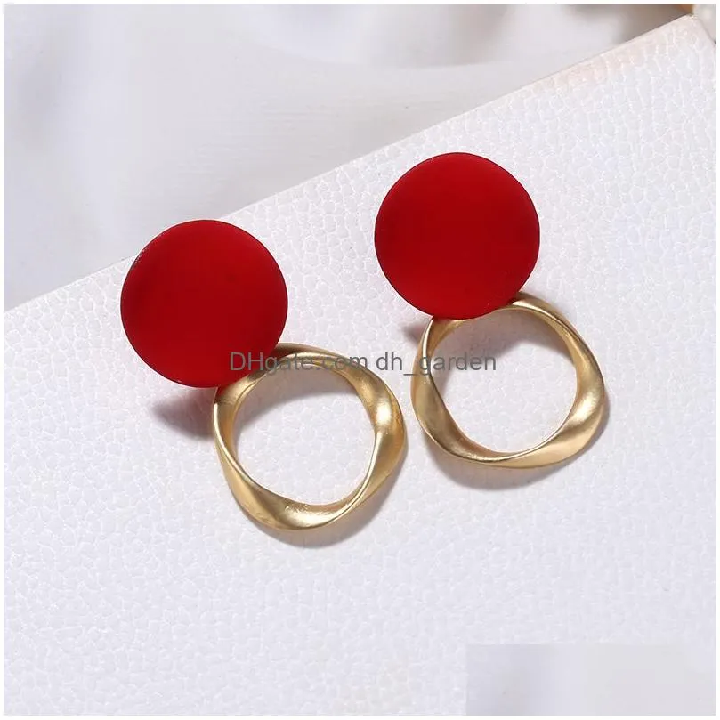 Hoop & Huggie Acrylic Hoop Earrings Women Fashion Stud Retro Trend Twist Elegant Ring Earring Drop Delivery Jewelry Earrings Dhgarden Ot2Zx