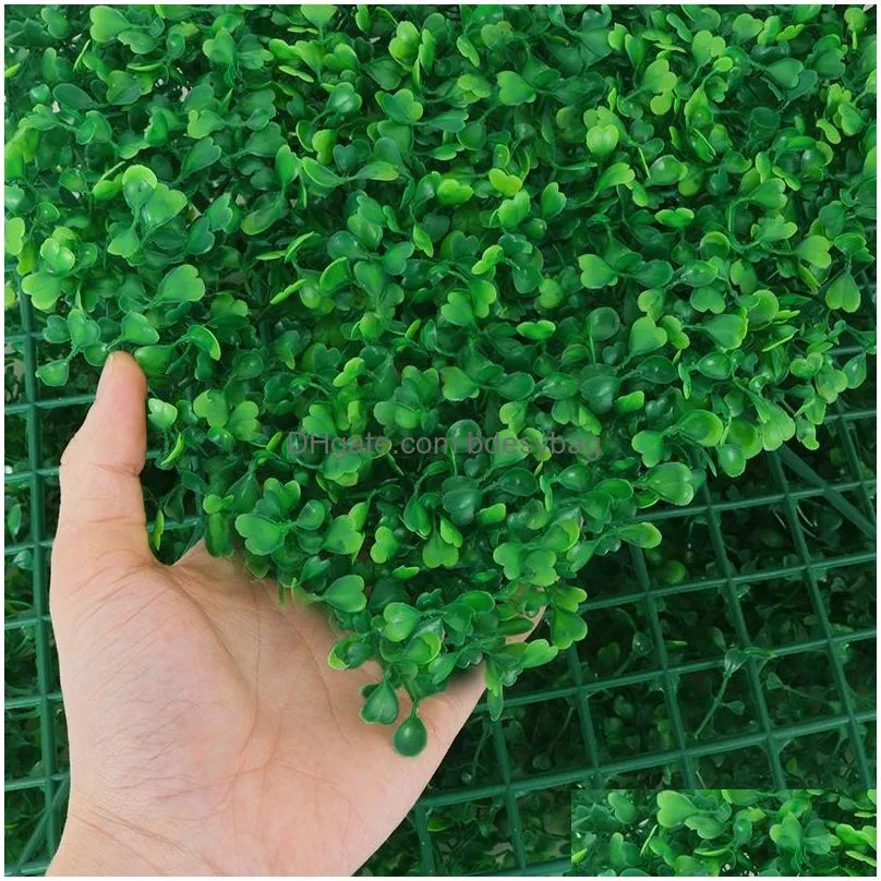 Faux Floral & Greenery 40X60Cm Faux Greenery Artificial Green Plant Lawns Carpet For Home Garden Wall Landsca Greenerys Plastic Lawn D Dhqps