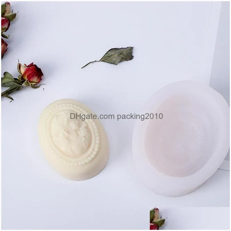 Craft Tools Craft Tools Pretty Girl Design Soap Sile Molds Woman Oval Shaped Handmade Making Mod Drop Delivery Home Garden Arts, Craft Dhbfg