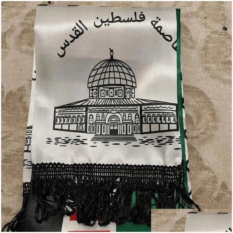 Scarves Scarves Womens Scarf Palestine Flag Double Side Soft Skin Friendly Comfortable 2023 Winter Warm Bufanda Drop Delivery Fashion Otqt5