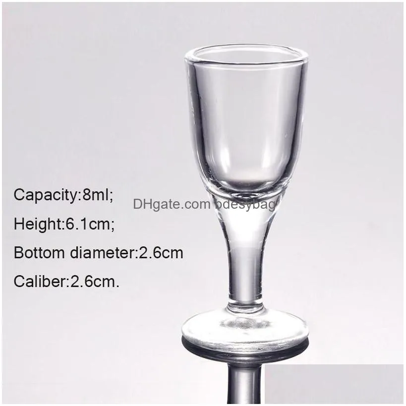 Wine Glasses Creative Engraved Small Glasses Lead- Wine Glass Mini Cups Home Bar Party Drinkware 8-20Ml Gifts Transparent Drop Deliver Dhmdp