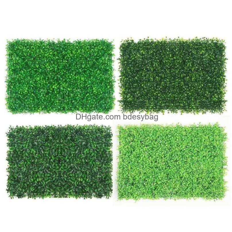 Faux Floral & Greenery 40X60Cm Faux Greenery Artificial Green Plant Lawns Carpet For Home Garden Wall Landsca Greenerys Plastic Lawn D Dhqps