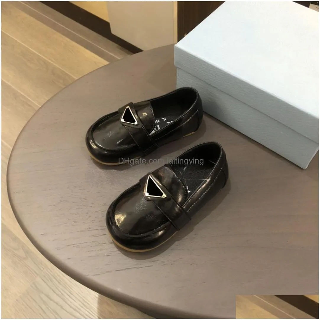 kids loafers boys patent leather black fashion casual flat shoes silver hardware for children boys girls baby leather shoes