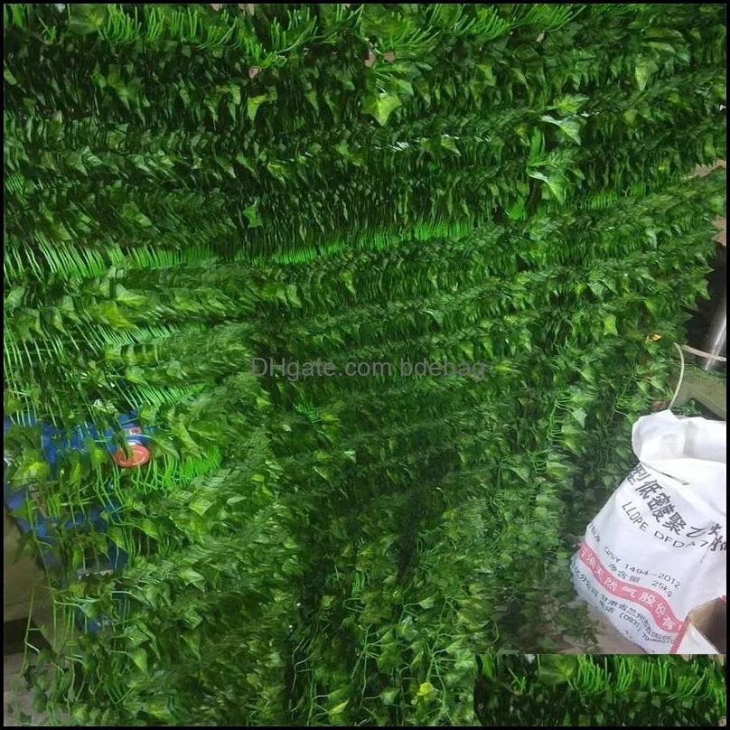 flowers leaves 2m artificial green grape leaf other boston ivy vines decorated fake flower cane wholesale hh08 40 h1