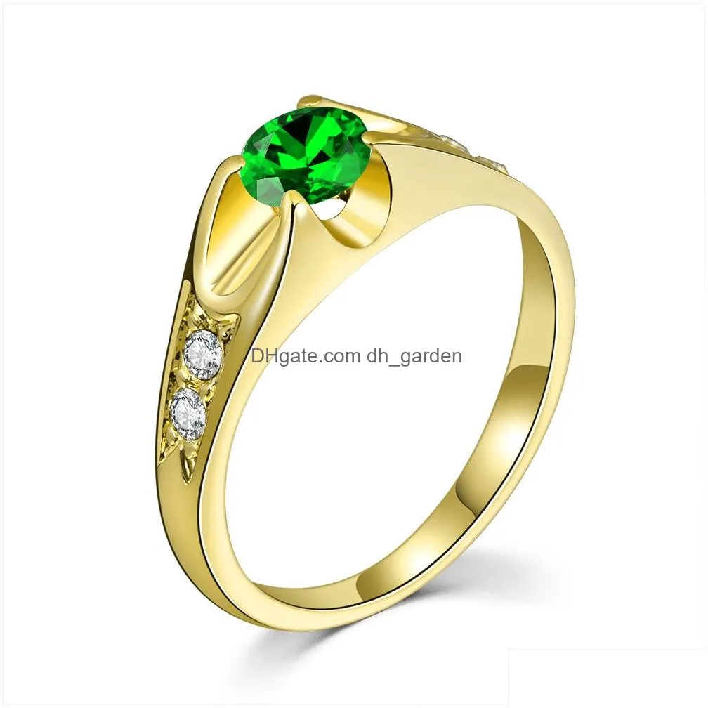Band Rings Double Fair 0.5 Cubic Zircon Wedding Rings For Women Rose Gold/Sier Color Tone Engagement Jewelry Drop Delivery Je Dhgarden Otyb2